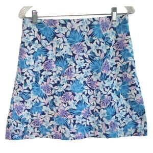 J. Jill  Women's Multi Color Floral Print Stretch Pull On Skirt Size Small